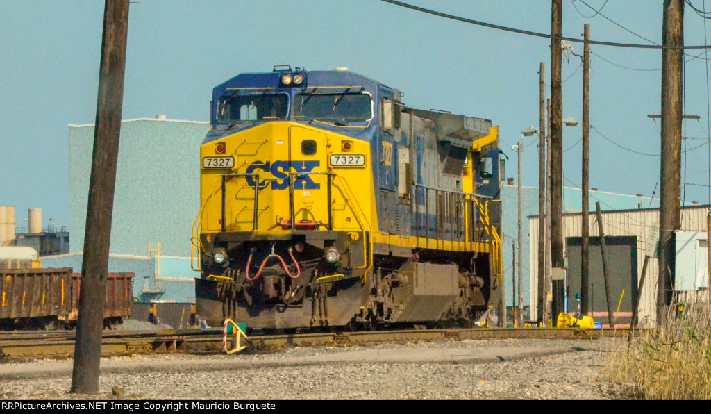 CSX C40-8W Locomotive in the yard